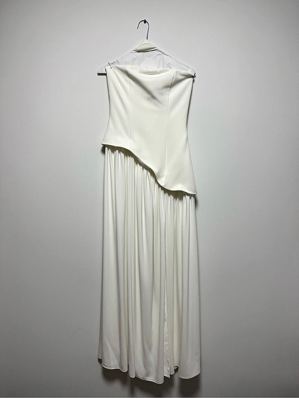 Babyboo Asymmetrical Maxi Dress in White Size Medium Like New